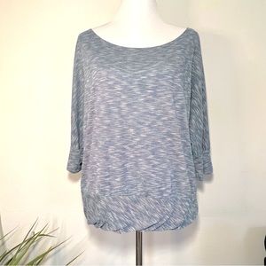 R. Marks Heathered Stripe Dolman Top